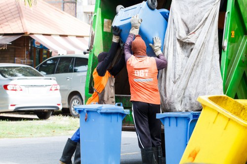 Recycling process at a waste facility